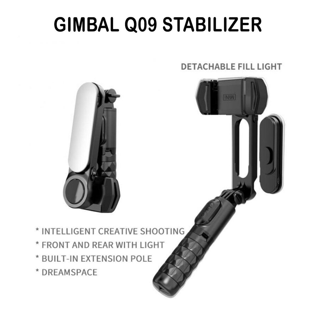 Tripod Gimbal with 3 Free Gifts - Selfie Stick With LED Light Tripod Gimbal Stabilizer