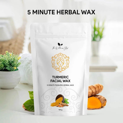 Turmeric Facial Wax - 5 Minute Painless Herbal Wax Powder - Buy 1 Get 1 Free 🤩