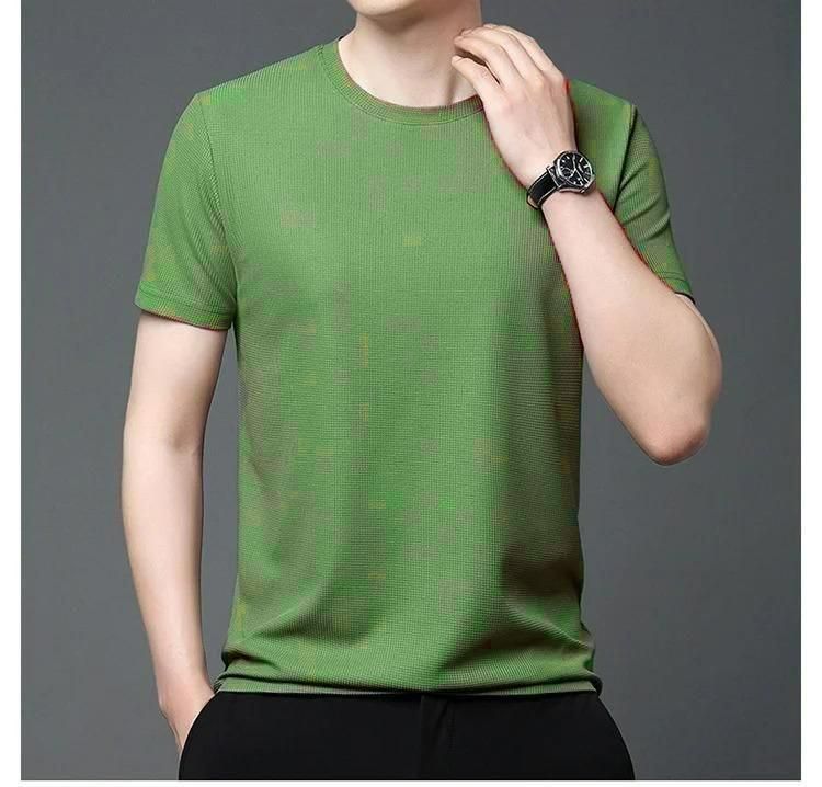 Polyester Stretchable Solid Half Sleeves Men's Round Neck T-Shirt (Pack Of 5)