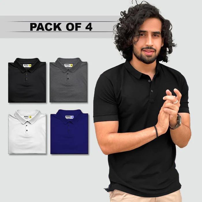 Premium™ Mens Polo T-Shirt Half Sleeves BUY 2 GET 2 FREE