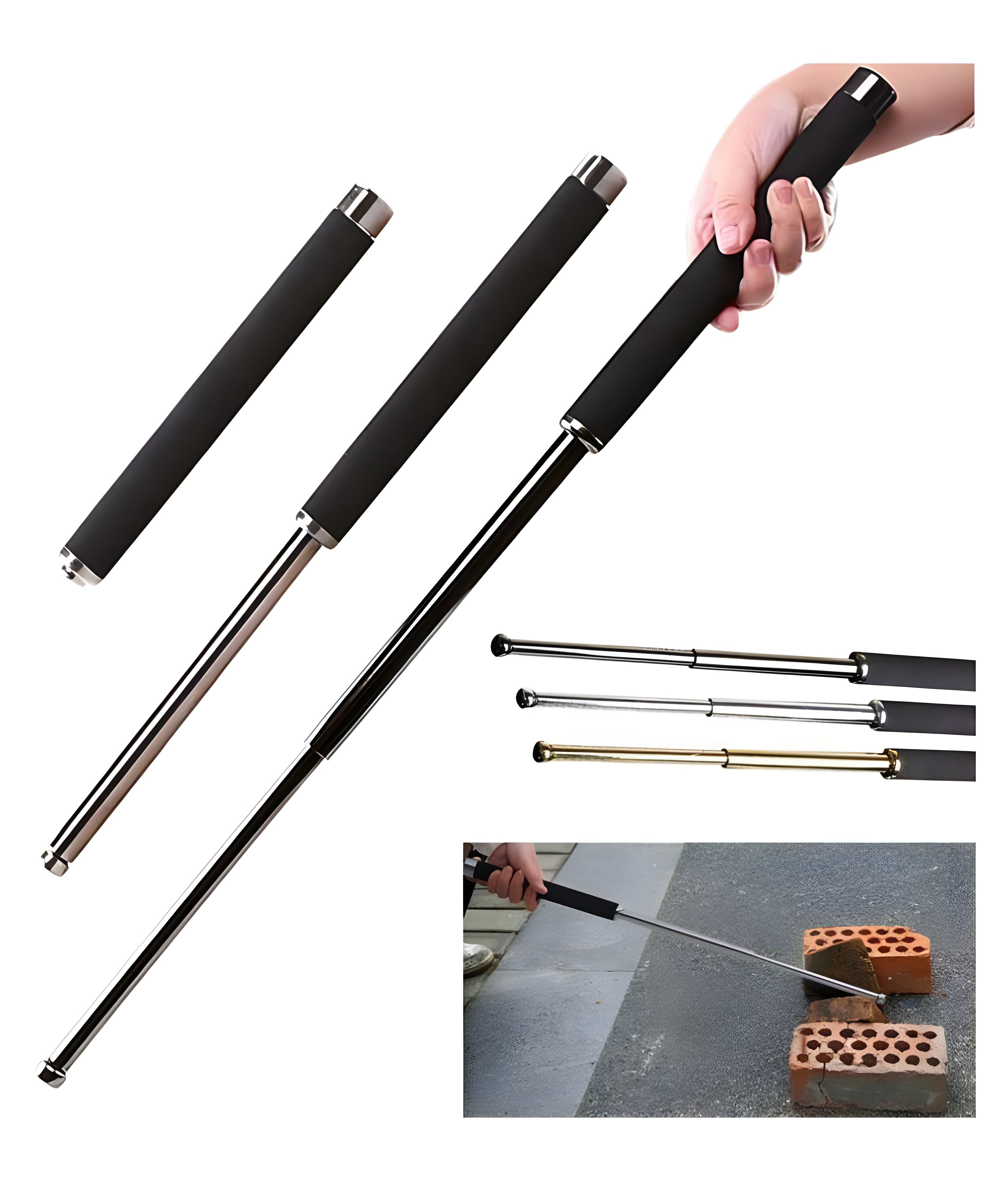 Self Defense Stick or Hand Pointer Extendable Telescopic Retractable Pointer