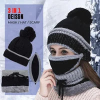 Unisex Winter Hat Scarf and Mask Set 🧣🔥