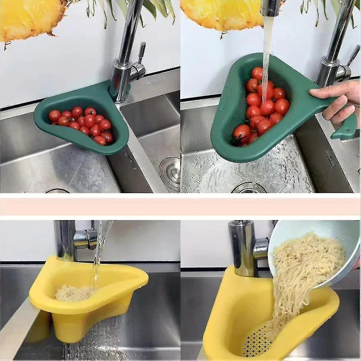 Multipurpose Plastic Kitchen Sink Organizer Corner (Pack of 2)- 50% off😍