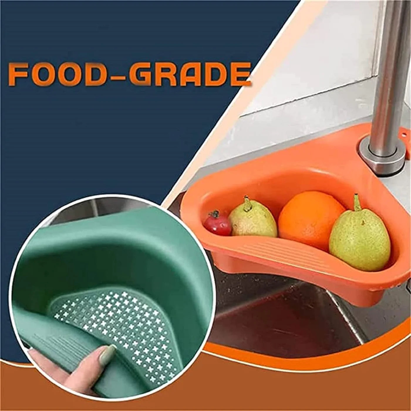 Multipurpose Plastic Kitchen Sink Organizer Corner (Pack of 2)- 50% off😍