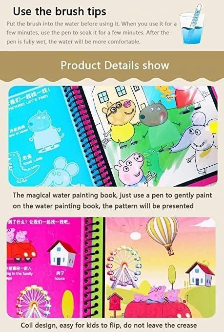 Reusable Magic Water Painting Book 😍📒